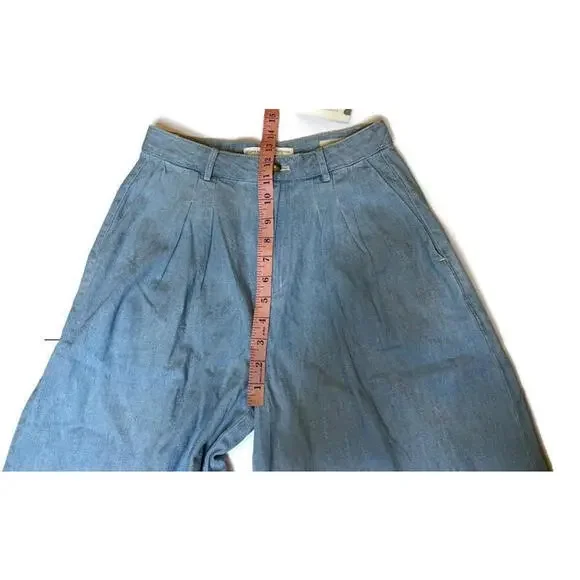 Pilcro and the Letterpress Mina Wide Leg Culottes Denim Shorts Size 26 NWT $98 - Picture 9 of 9